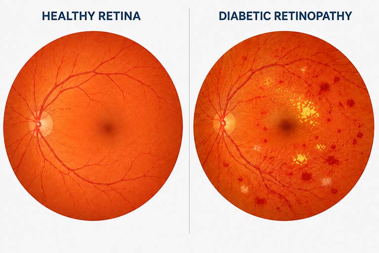 Healty Retina Healthy retina vs diabetic retina